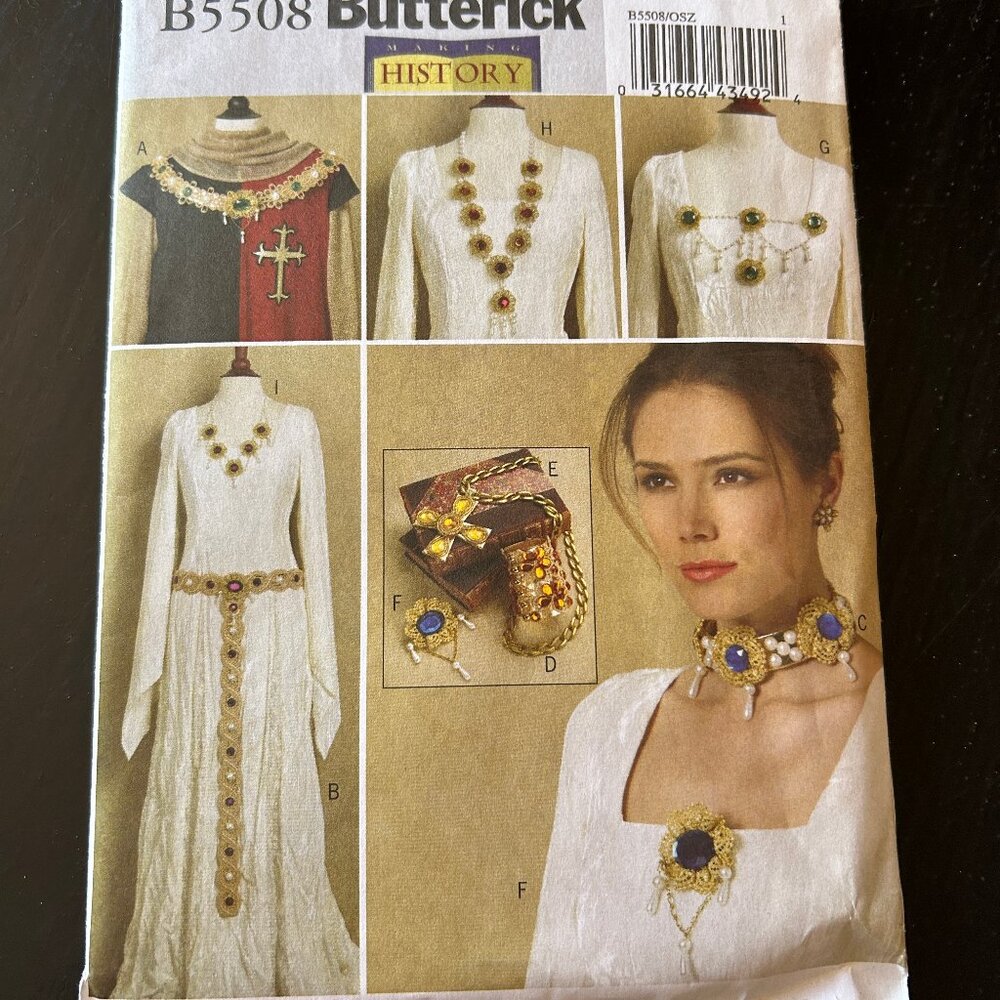 Butterick B5508 COSPLAY RENFAIRE Jewelry Collar of Office Choker Necklace UNCUT